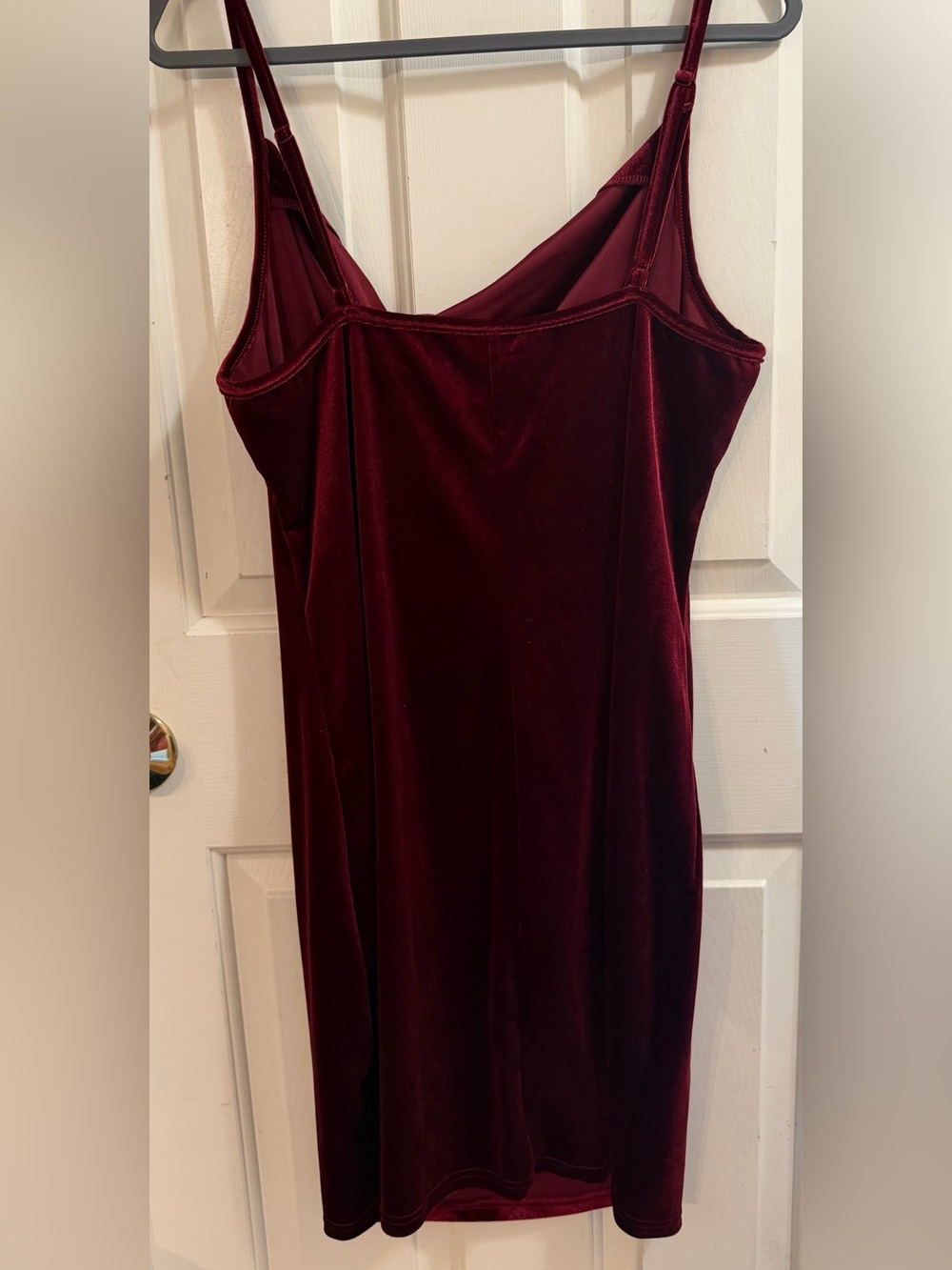 SHEIN Burgundy Velvet Cowl Neck Strapless Slip Dress 2XL - Picture 4 of 4